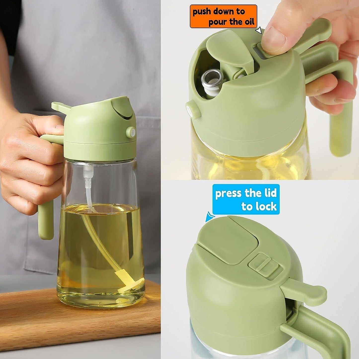 PourEase⢠2 in 1 Oil Dispenser Set